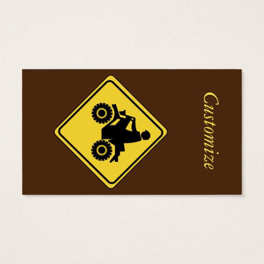 ATV Mudding Sign Thunder_Cove Visitekaartje (Achterkant)