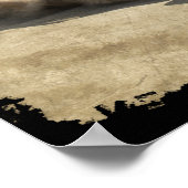 ATV op Dirt Road in Dust Cloud met Edges Poster (Hoek)