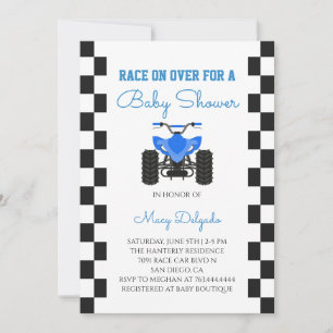 ATV Quad 4 Wheeler Baby Shower Kaart