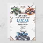 ATV Quad Bike Birthday Party Kaart (Voorkant)