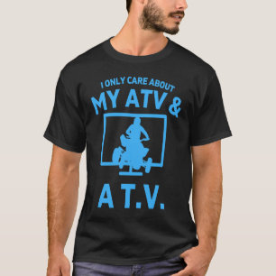 ATV Quad Bike Off Road Television TV Watcher Manne T-shirt