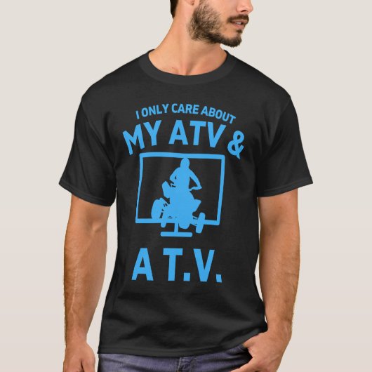 ATV Quad Bike Off Road Television TV Watcher Manne T-shirt (Voorkant)