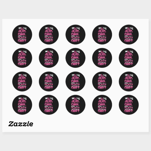 ATV Quad Girl Ronde Sticker (Vel)