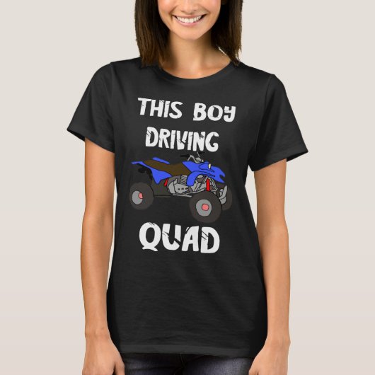 ATV Quad Rider Offroad Biker Boys Four Wheeler Bik T-shirt (Voorkant)