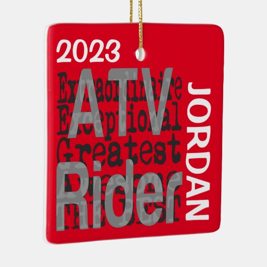 ATV Rider Buitengewoon CUSTOM Keramisch Ornament (Rechts)
