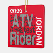 ATV Rider Buitengewoon CUSTOM Keramisch Ornament (Links)