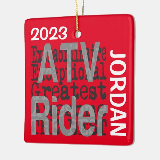 ATV Rider Buitengewoon CUSTOM Keramisch Ornament (Links)