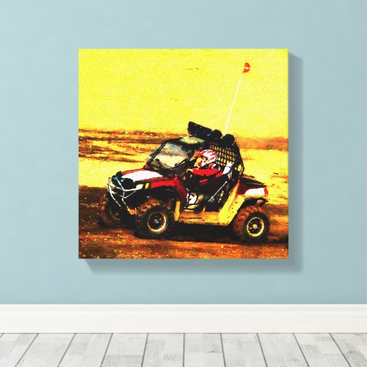 ATV Rider Canvas Afdruk (Insitu (Houten vloer))