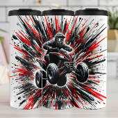 ATV Rider Explosieve Abstracte Kunst Thermosbeker