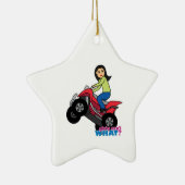 ATV Rider - Medium Keramisch Ornament (Rechts)