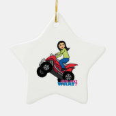 ATV Rider - Medium Keramisch Ornament (Voorkant)