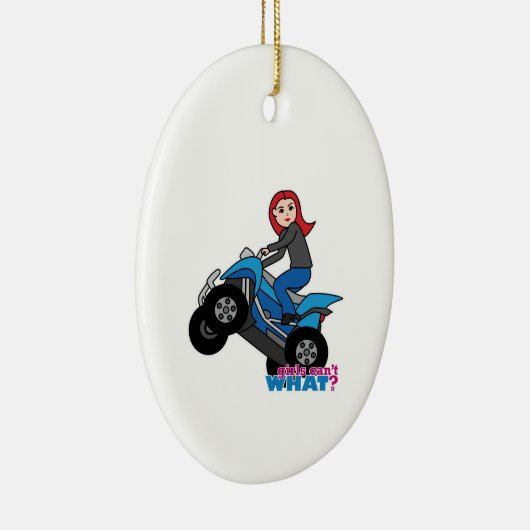 ATV Rider - Rood Keramisch Ornament (Rechts)