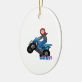ATV Rider - Rood Keramisch Ornament (Links)