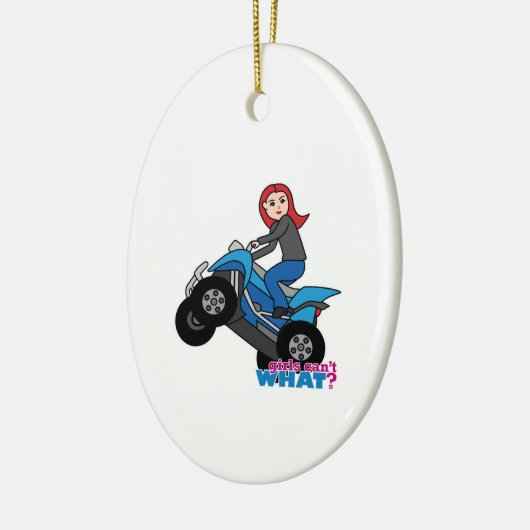 ATV Rider - Rood Keramisch Ornament (Links)