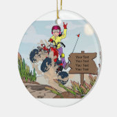 ATV Rider - Vrouw Keramisch Ornament (Links)