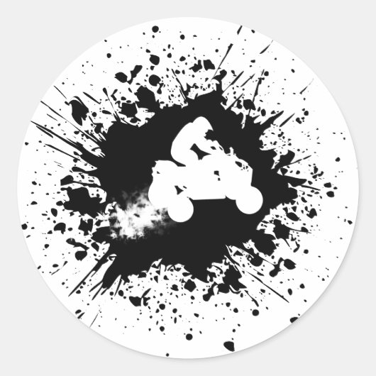 atv splatz ronde sticker (Voorkant)