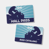 ATV-springleraar-hall-passeerbewijs Badge (Voor- en achterkant)