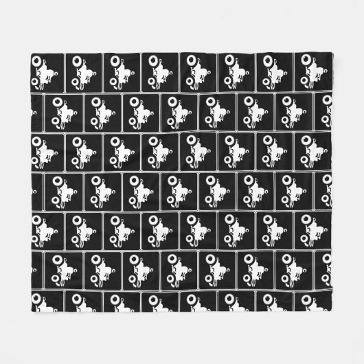 ATV-symbool Fleece Deken (Voorkant (Horizontaal))