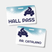 ATV Teacher Hall Pass Badge (Voor- en achterkant)