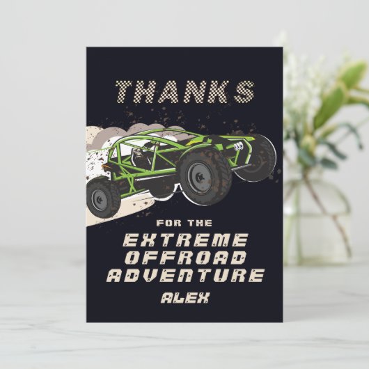 ATV UTV Offroad Adventure Extreme Sports Car Club Bedankkaart (Staand voorkant)