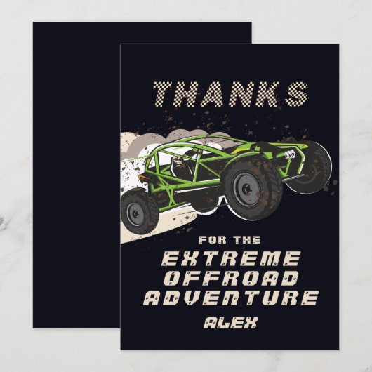 ATV UTV Offroad Adventure Extreme Sports Car Club Bedankkaart (Voorkant / Achterkant)