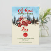 ATV Vier Wheeler Off Road Avontuur Verjaardag Kaart (Staand voorkant)