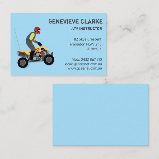 ATV VISITEKAARTJE (Voorkant / Achterkant)