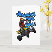 ATV - We gaan naar de weg of wat? T-Shirt Kaart (Gele Bloem)