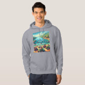 ATVs &Jetski & Wave Runners & Seadoos on Beach Hoodie (Voorkant volledig)