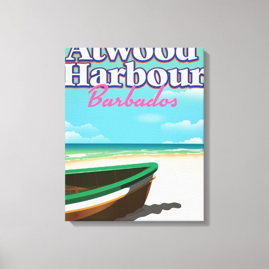 Atwood Harbour Bahama's reisposter Canvas Afdruk (Voorkant)