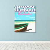 Atwood Harbour Bahama's reisposter Canvas Afdruk (Insitu (Houten vloer))