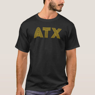 Atx Austin Tx Retro In Sunshine Yellow T-shirt
