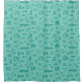 ATX douchegordijn (Blauwgroen) (Voorkant)