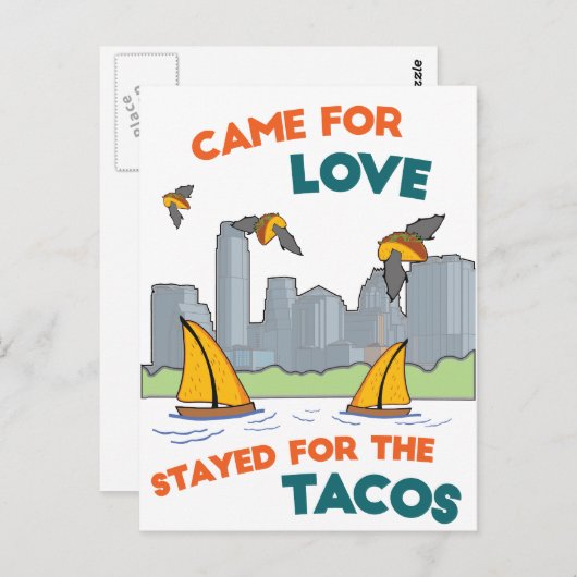 ATX: Kame for Love/Stayed for the Tacos Briefkaart (Voorkant / Achterkant)