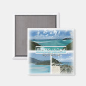 AU0111 Oceanica, Australië, Whitsunday, Koelkast Magneet (Voorkant / Achterkant)