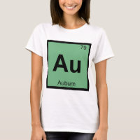Au - Auburn Maine Chemie Periodiek Systeem Symbool