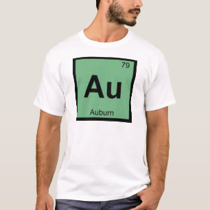 Au - Auburn Maine Scheikunde Periodiek Systeem Sym T-shirt