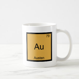 Au - Austen Funny Chemistry Element Symbol T-Shirt Koffiemok