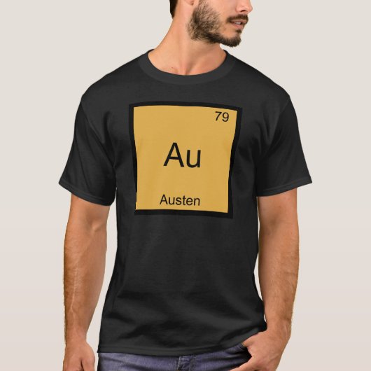 Au - Austen Grappig Chemie Element Symbool T-Shirt (Voorkant)