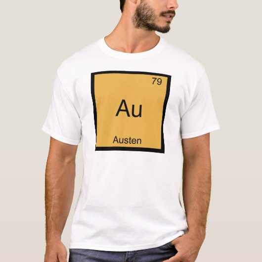 Au - Austen Grappig Chemie Element Symbool T-Shirt (Voorkant)