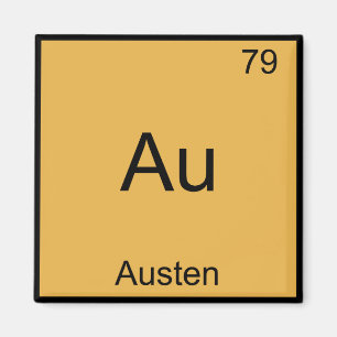 Au - Austen Grappig Chemie Element Symbool T-Shirt Magneet