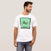 Au - Australia Chemistry Element Symbol Aussie T-s T-shirt (Voorkant volledig)