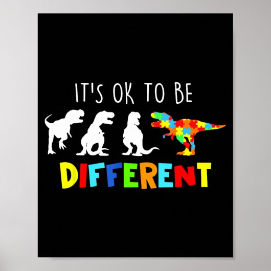 Au bewustzijn dinosaurus kind jongens zijn anders poster (Voorkant)