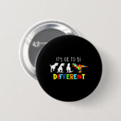 Au bewustzijn dinosaurus kind jongens zijn anders ronde button 5,7 cm (Voorkant /achterkant)
