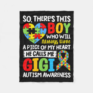 Au bewustzijn Gigi Autistisch Hart Trots Au Oma Fleece Deken