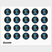 Au bewustzijn T-Rex Dino Ronde Sticker (Vel)
