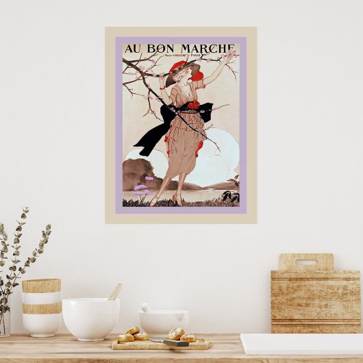 Au Bon Marché ~  Adverteren Poster (Keuken)