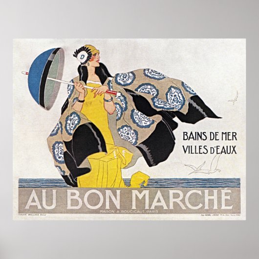 Au Bon Marche -  Mode Art Deco Poster (Voorkant)