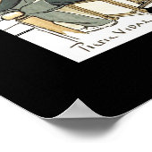 Au Chat Noir ~ Bij de zwarte kat ~ Pierre Vidal Poster (Hoek)