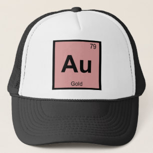Au - Chemie Periodiek Systeem Symbool Goud Trucker Pet